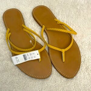 J Crew Italian Leather Braided Sandal. Size 9 NWT